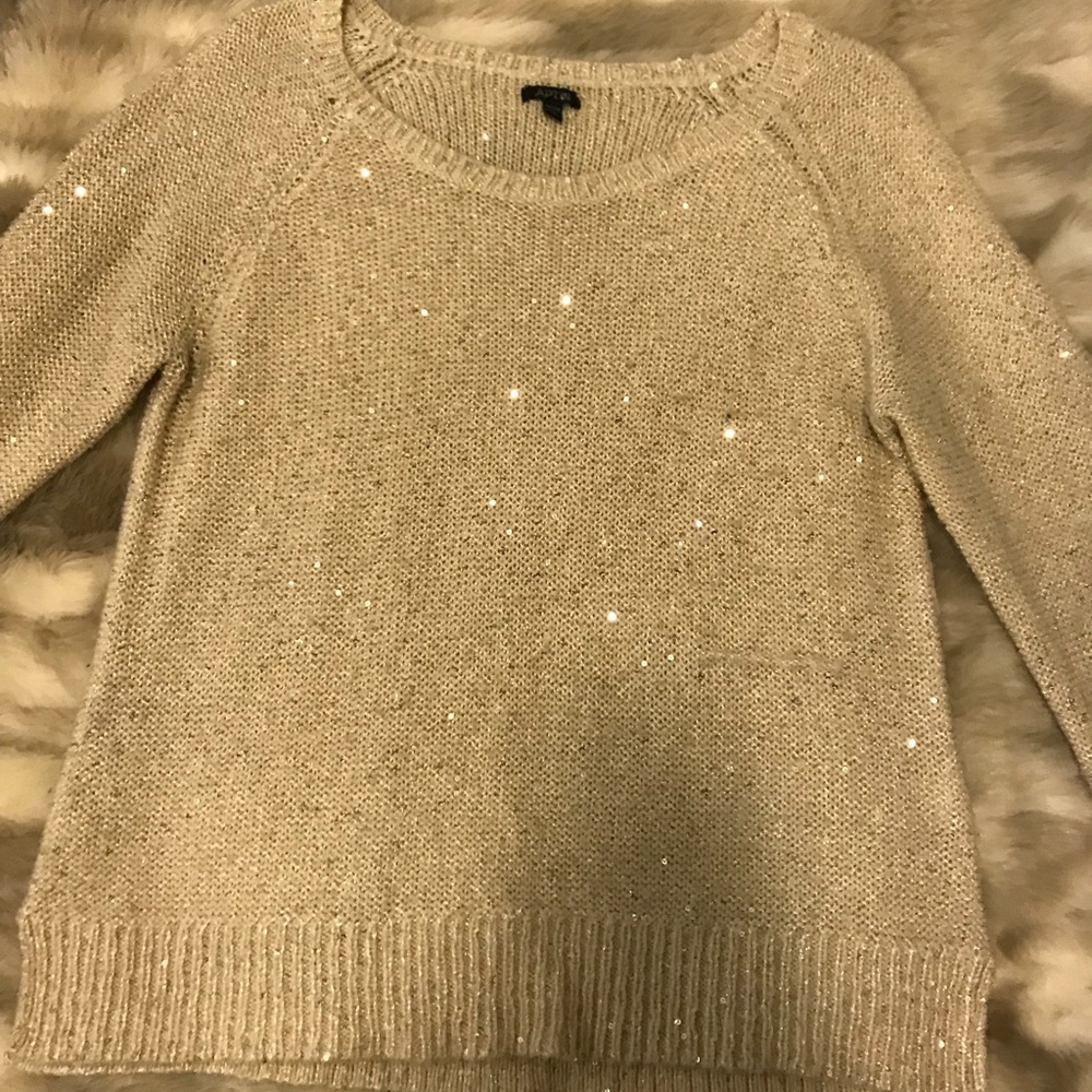 Sparkly nude sweater